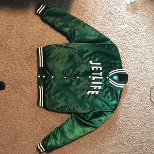 Green 4:20 edition Jet Life satin jacket.